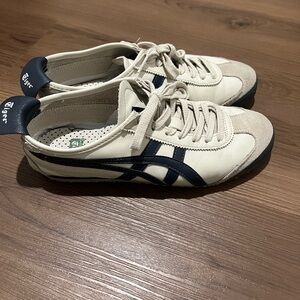 Navy blue sneakers